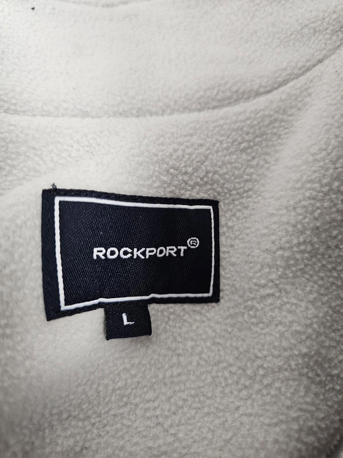 Rockport Men's Y2K 2000's Heavy Weight Full Zip Fleece Jacket -  Pale Grey