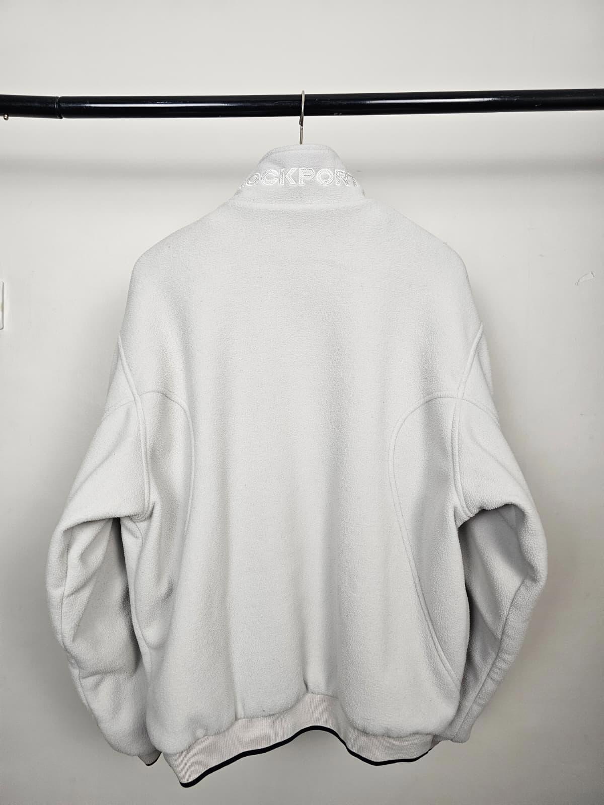 Rockport Men's Y2K 2000's Heavy Weight Full Zip Fleece Jacket -  Pale Grey