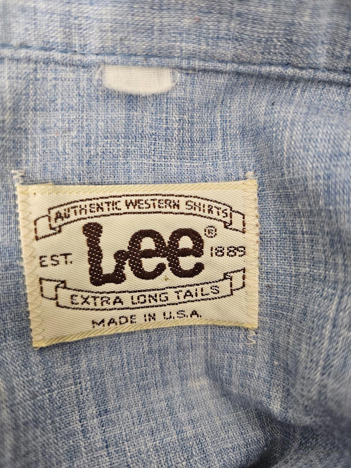 Lee 'Made In USA' Western Cowboy Rancher Style Button Up Long Sleeve Shirt - XL