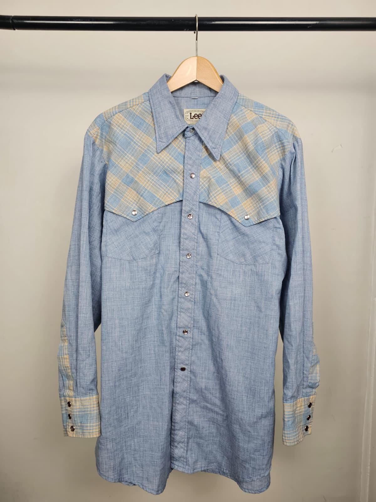 Lee 'Made In USA' Western Cowboy Rancher Style Button Up Long Sleeve Shirt - XL
