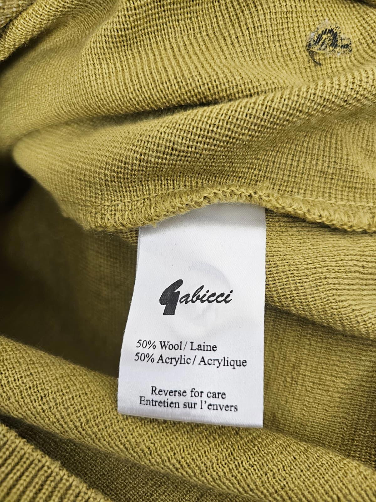 Gabicci Men's Veck 90's Mod Wool Blend Knitted Pullover Jumper/Sweater -M/Medium