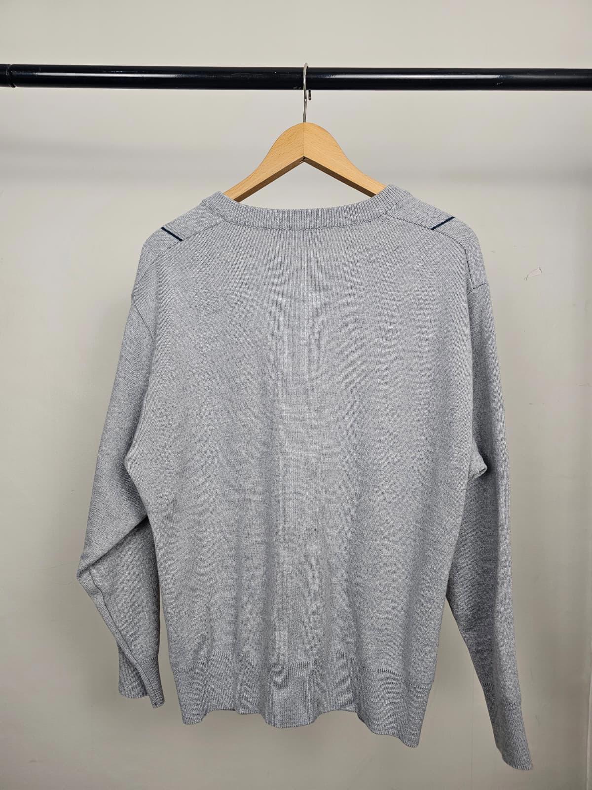 Gabicci Men's V-Neck 90's Mod Wool Blend Knitted Pullover Jumper/Sweater L/Large