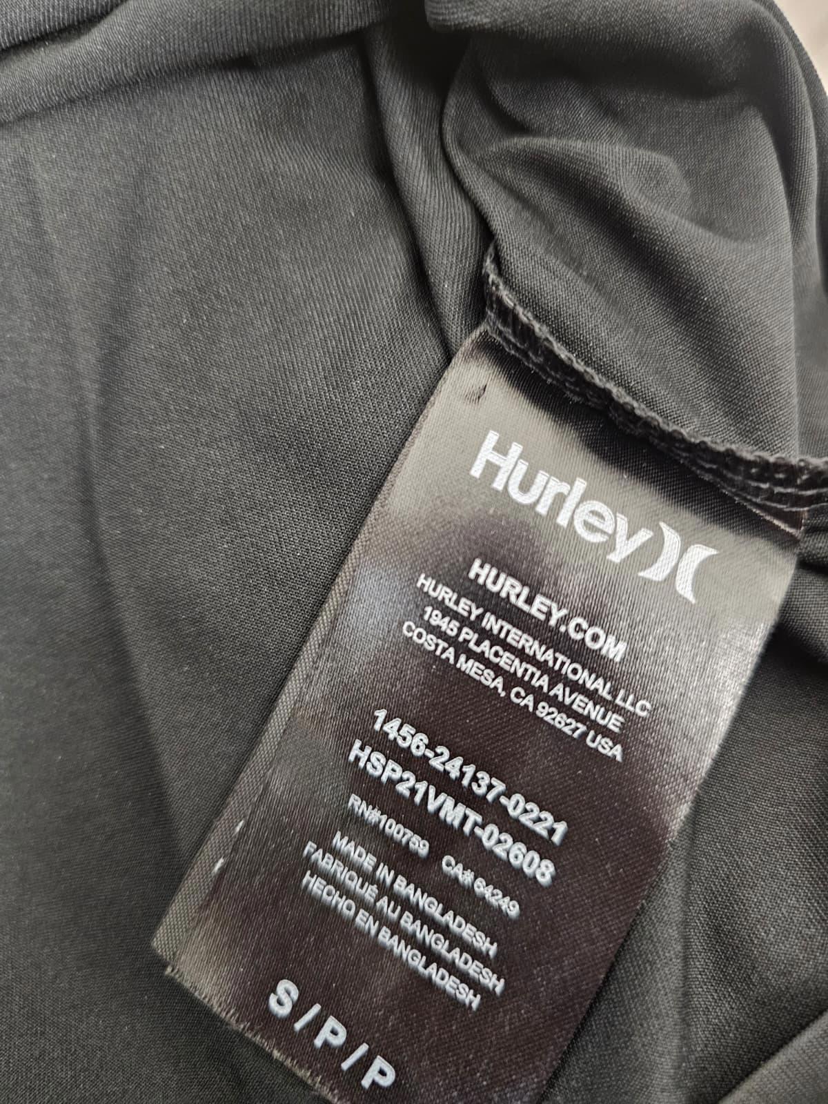 Hurley Men's Short Sleeve Surf Print Top/T-Shirt - S/Small - Black