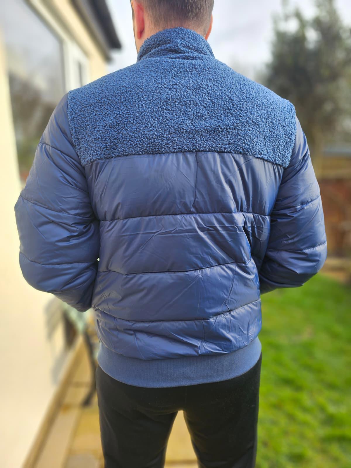 Passenger Mens Journey Full Zip Part Sherpa/Teddy Puffer Jacket/Coat - M/Medium