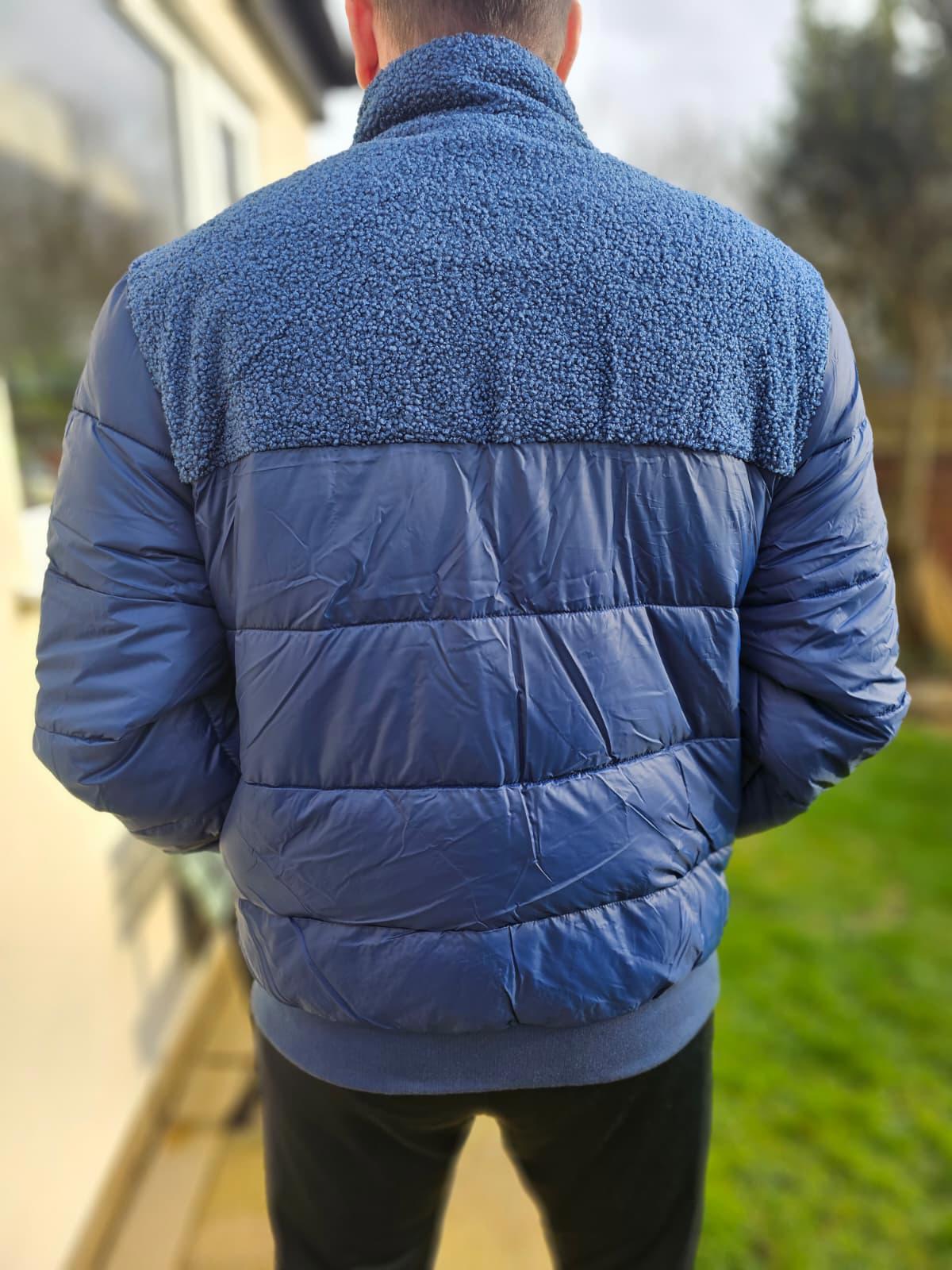 Passenger Mens Journey Full Zip Part Sherpa/Teddy Puffer Jacket/Coat - XL