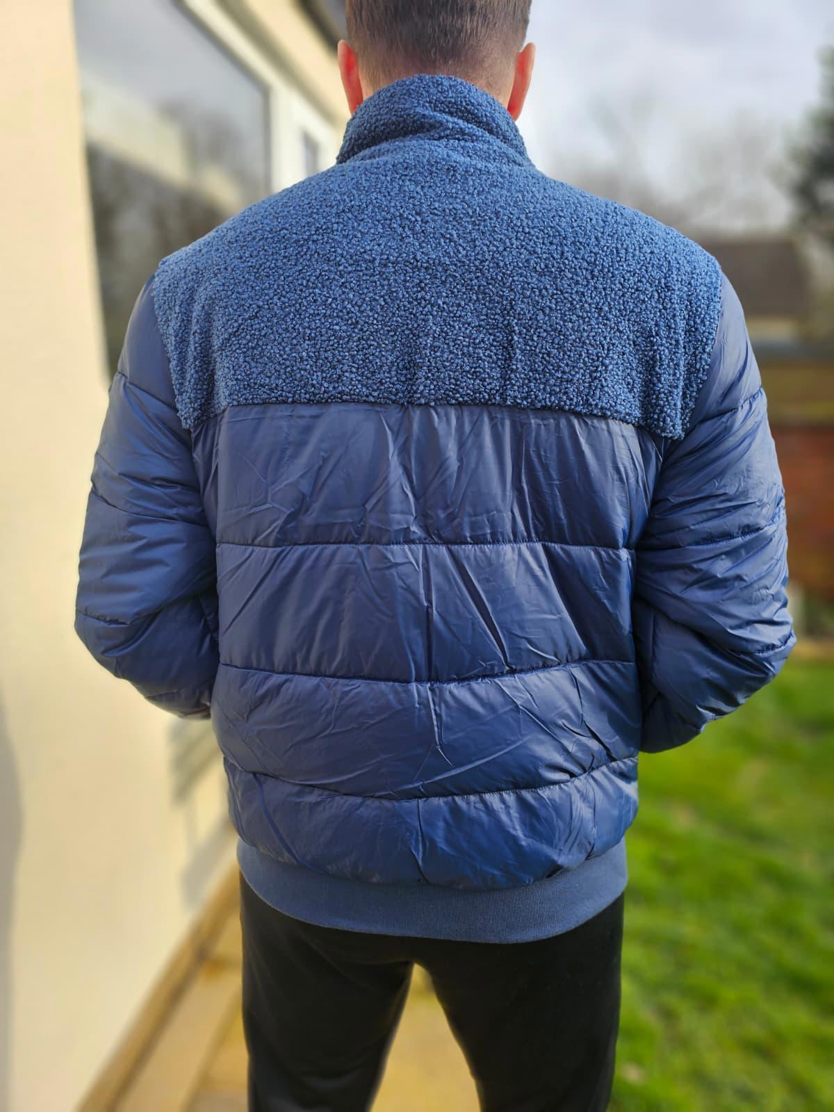 Passenger Mens Journey Full Zip Part Sherpa/Teddy Puffer Jacket/Coat - XL