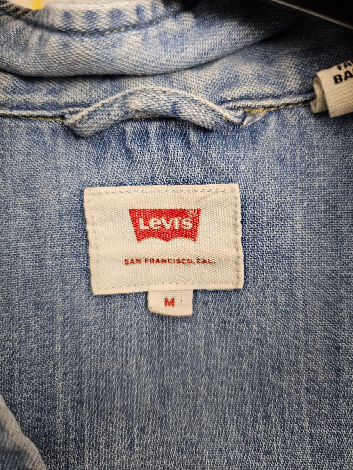 Levi's Men's Western Cowboy Rancher Denim Snap/Popper Button Collared Shirt - M