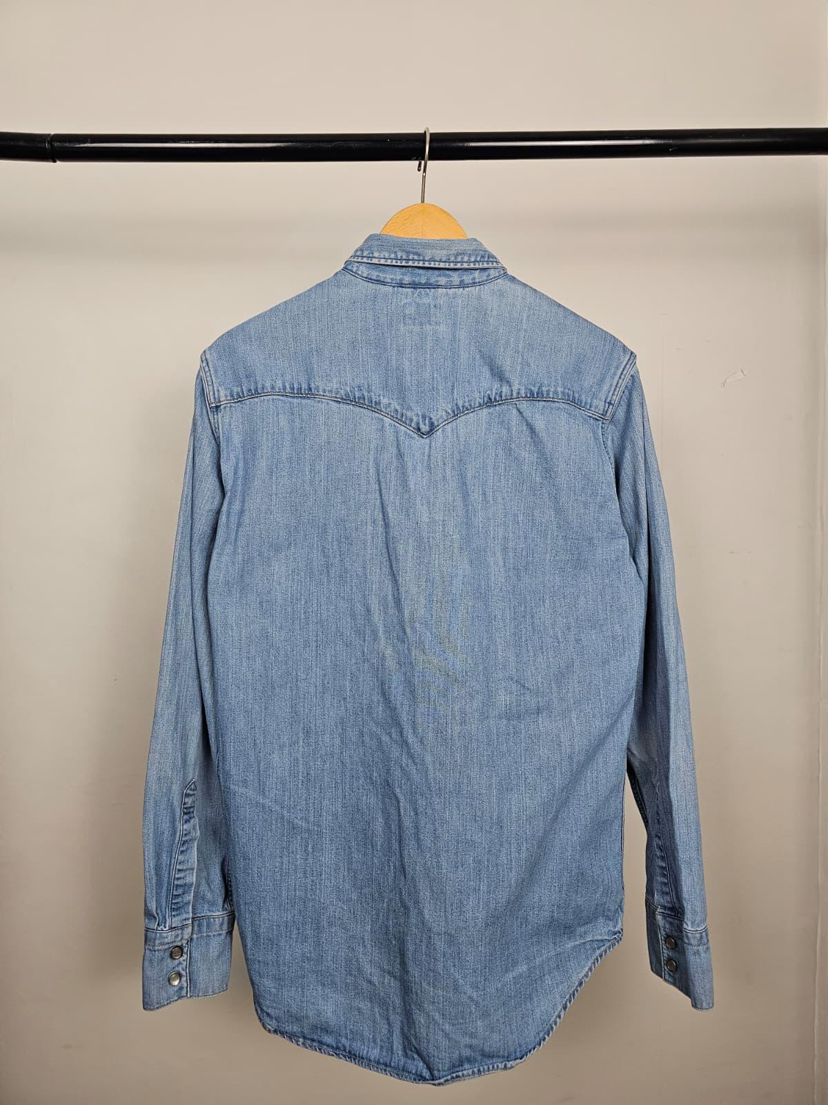 Levi's Men's Western Cowboy Rancher Denim Snap/Popper Button Collared Shirt - M