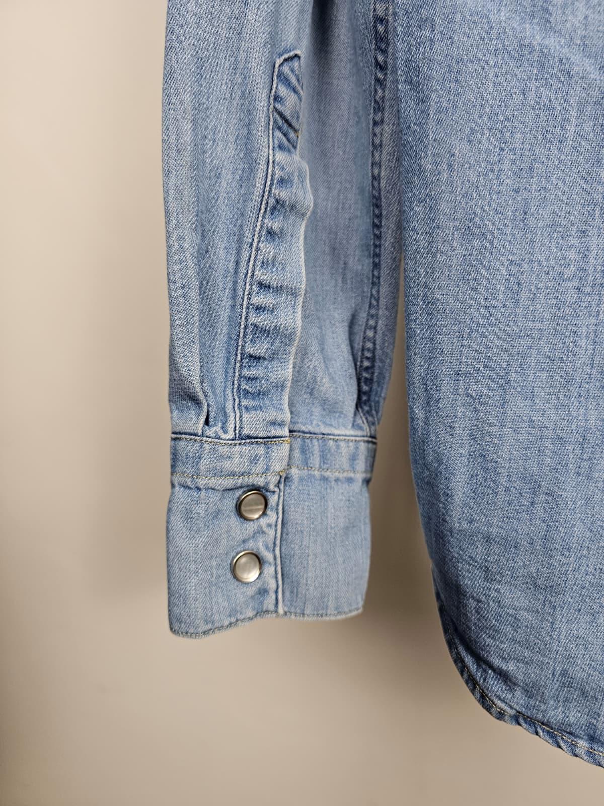Levi's Men's Western Cowboy Rancher Denim Snap/Popper Button Collared Shirt - M
