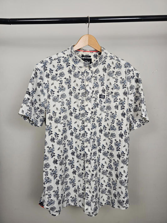 Superdry Mens Smart Short Sleeve Button Up Floral Shirt - XXL/Extra Extra Large