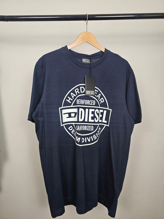 Diesel Denim Division Men's Short Sleeve Big Chest Print Top/T-Shirt - XL