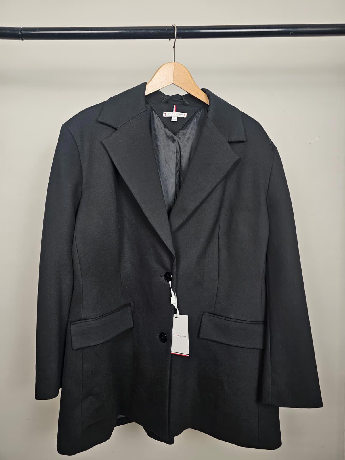 Tommy Hilfiger Women’s Black Tailored 2 Button Blazer Formal Smart Jacket  UK 20