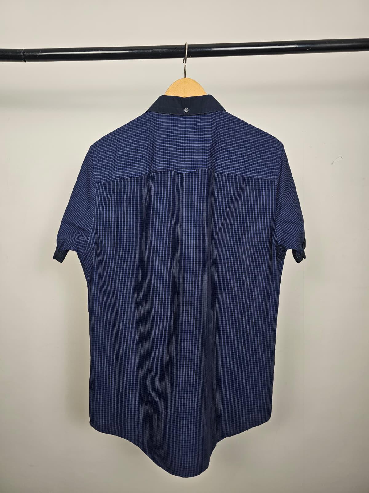 LUKE Mens Short Sleeve Smart Casual Button Up Oxford Style Shirt - M/Medium