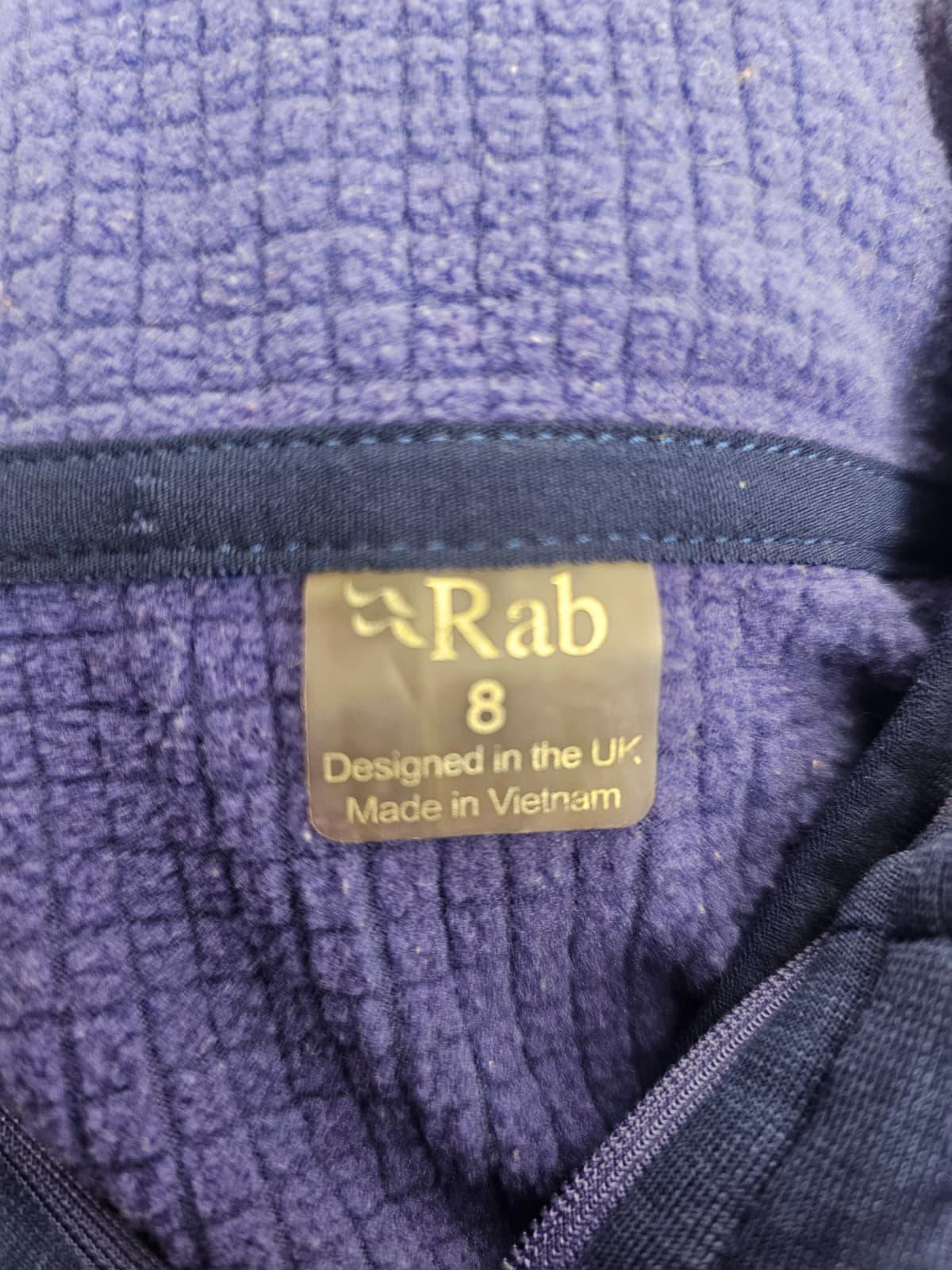 Rab Women's 1/2 Zip Pullover Waffle Style Activewear Hooded Fleece Jumper - UK 8