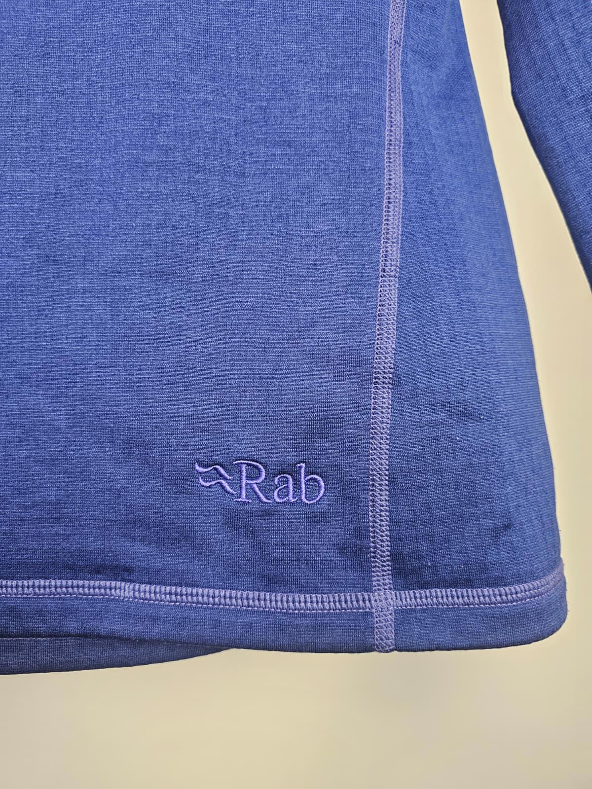 Rab Women's 1/2 Zip Pullover Waffle Style Activewear Hooded Fleece Jumper - UK 8