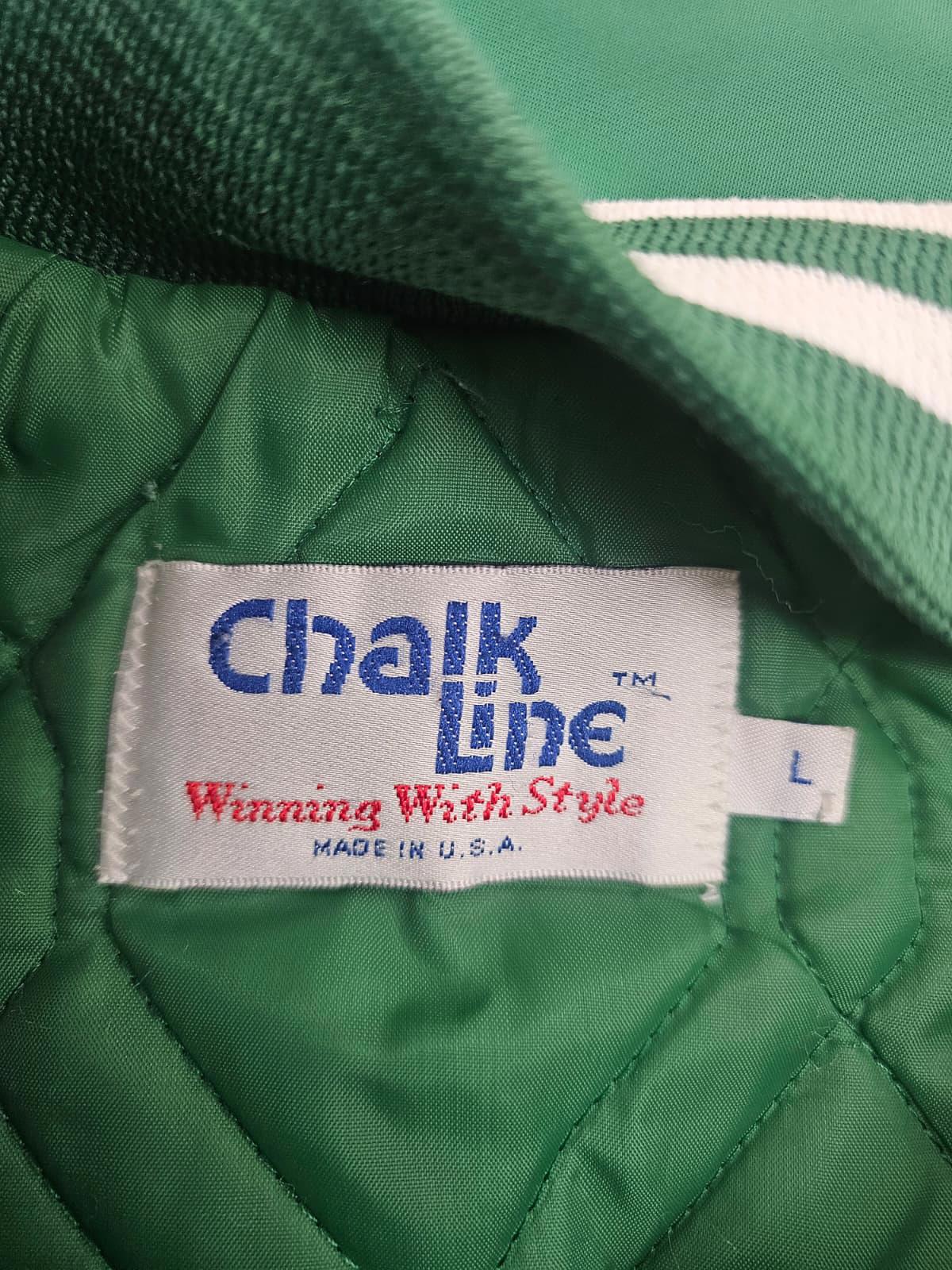 Boston Celtics Chalk Line Made In USA Full Zip Varsity Style Basketball Jacket L