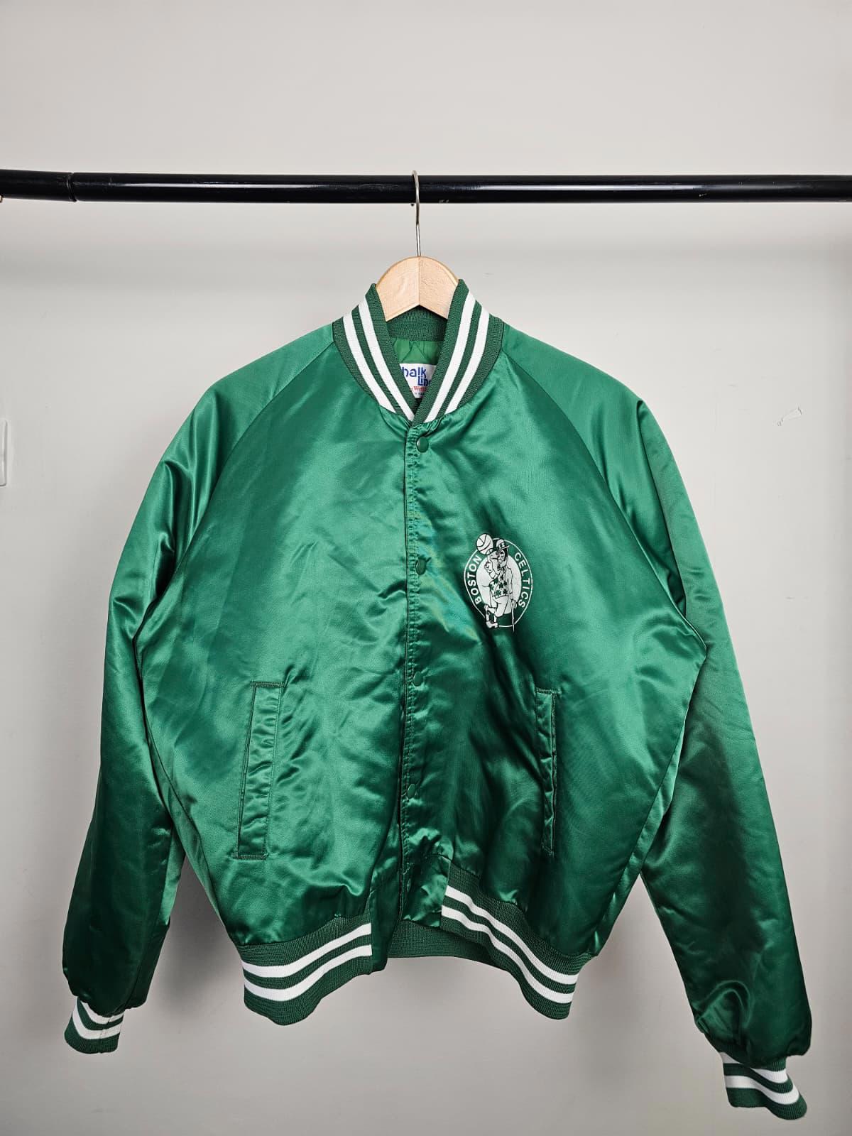 Boston Celtics Chalk Line Made In USA Full Zip Varsity Style Basketball Jacket L
