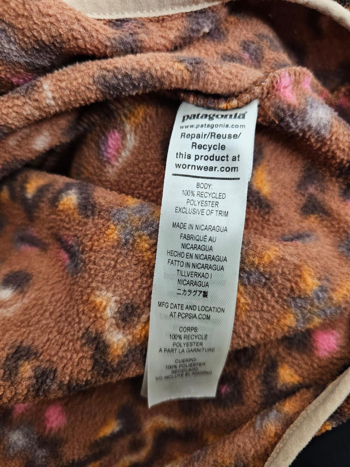 Patagonia Womens Snap Button Pullover Synchilla Fleece Jumper - M/Medium