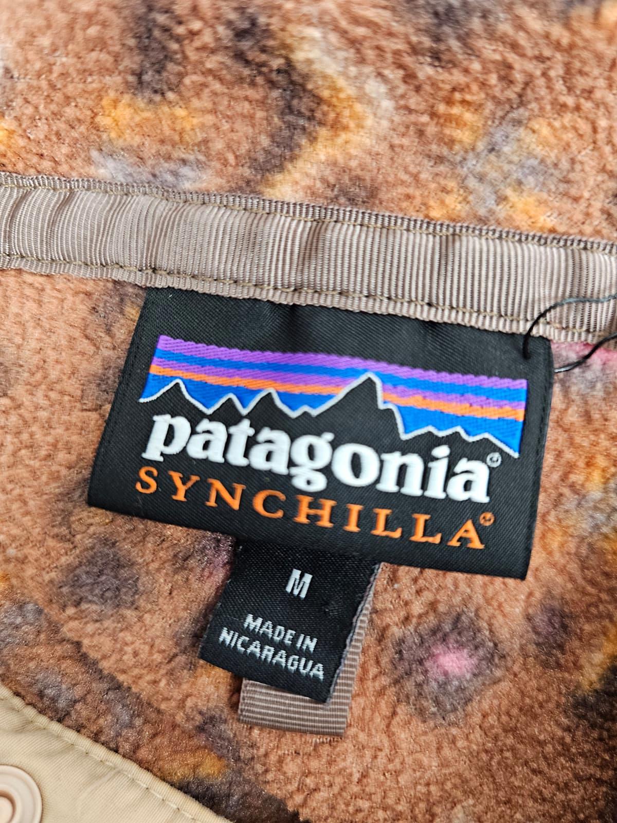Patagonia Womens Snap Button Pullover Synchilla Fleece Jumper - M/Medium