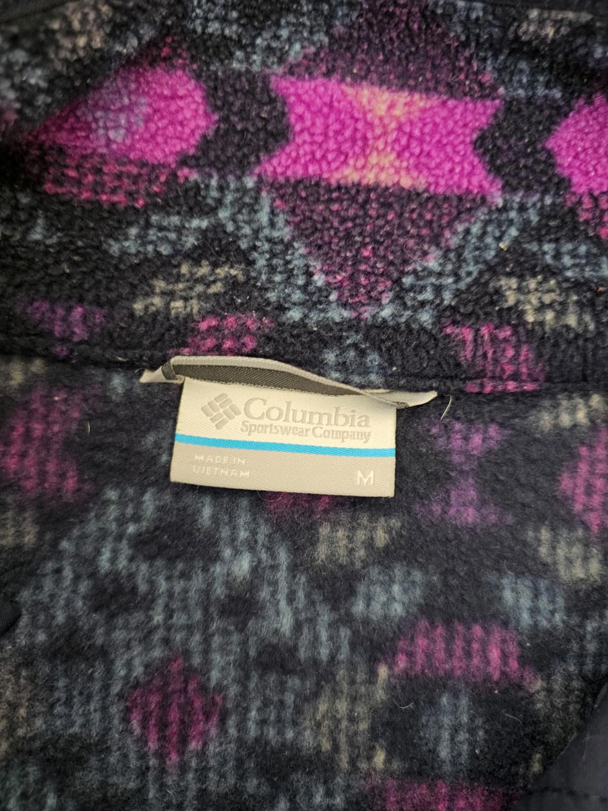 Columbia womens Pullover Snap Button Aztec Pocket Fleece Jumper - M/Medium