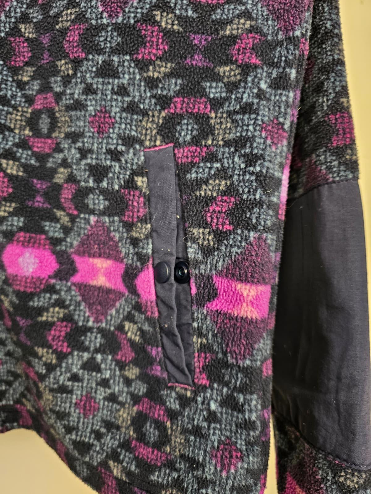 Columbia womens Pullover Snap Button Aztec Pocket Fleece Jumper - M/Medium