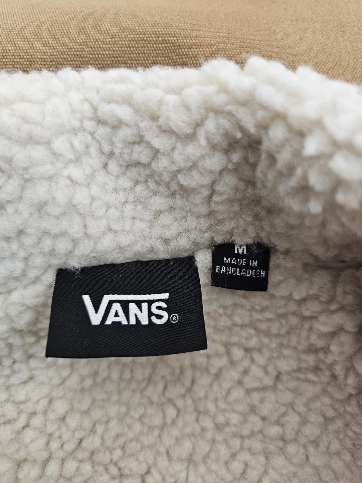 VANS Mens Sherpa Lined Fleece Drill Chore Style Jacket/Coat - M/Medium Tan/Beige