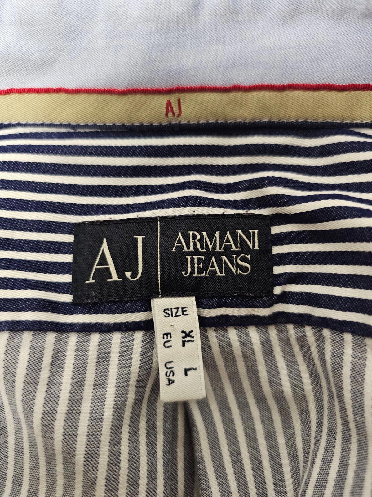 Armani Jeans Mens Vintage Long Sleeve Pin Stripe Shirt - XL/Extra Large