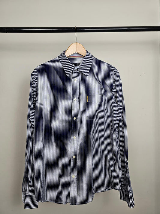 Armani Jeans Mens Vintage Long Sleeve Pin Stripe Shirt - XL/Extra Large