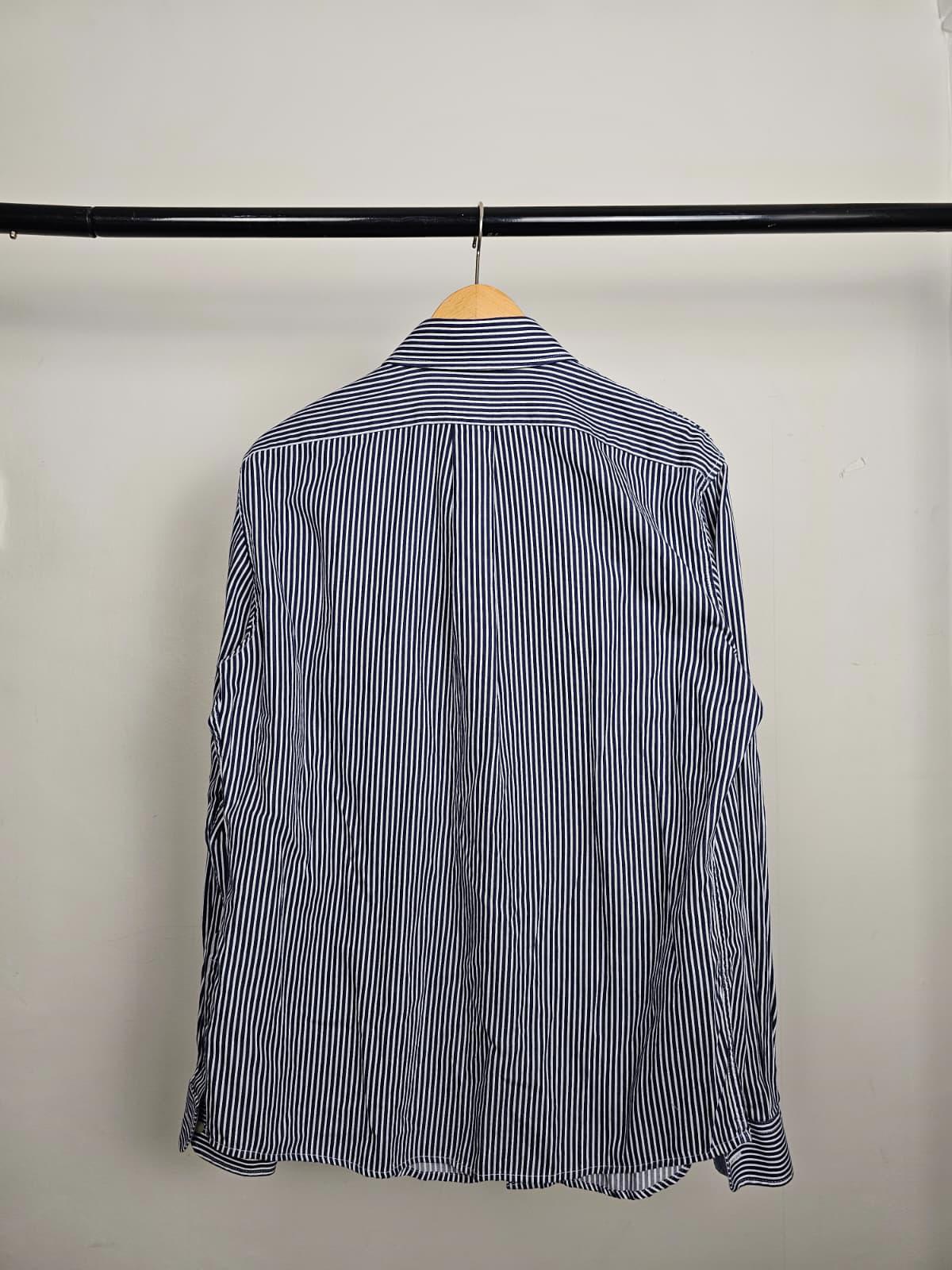 Armani Jeans Mens Vintage Long Sleeve Pin Stripe Shirt - XL/Extra Large