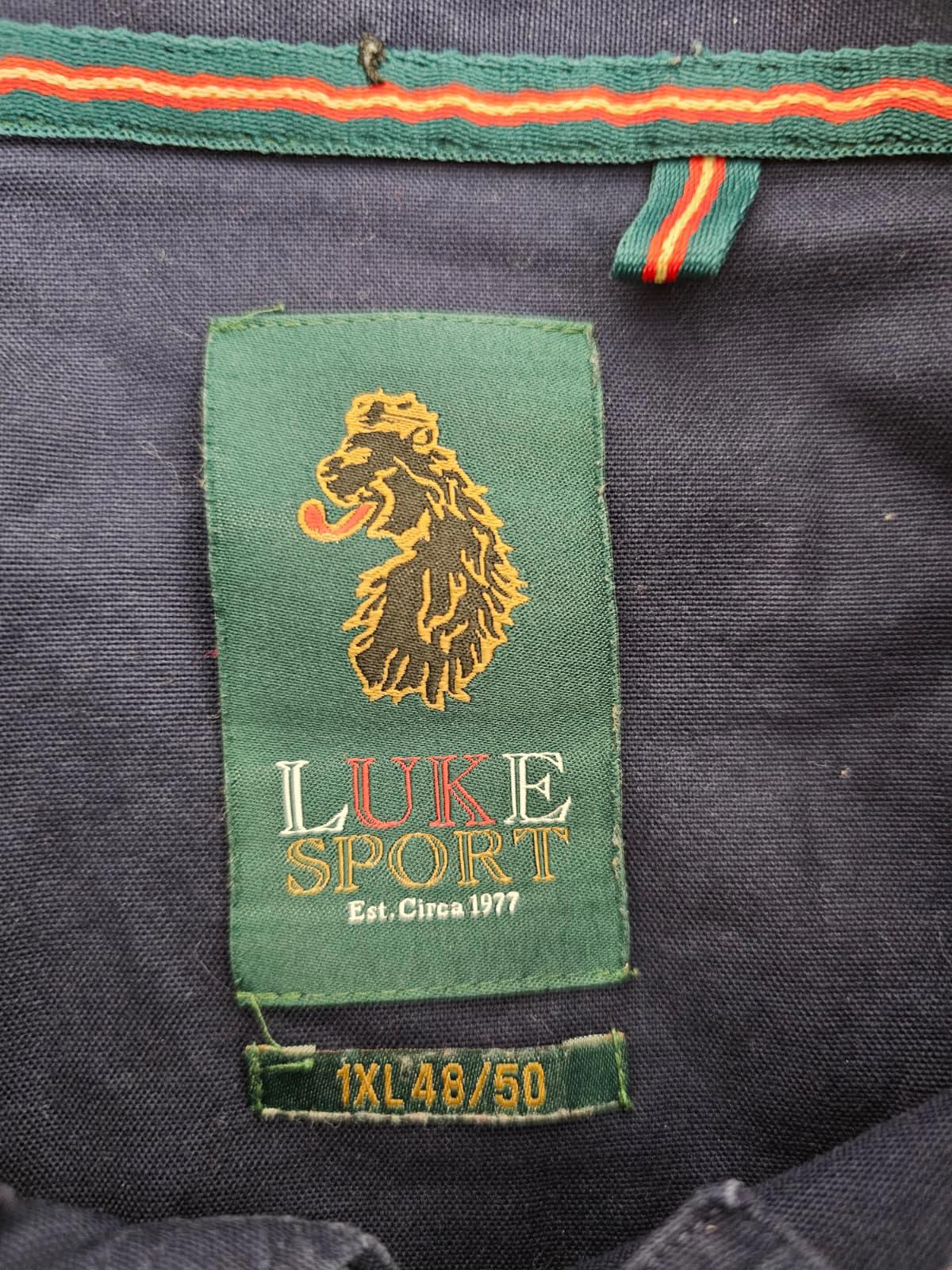 Luke Sport Mens Short Sleeve Oxford Style Button Up Shirt - XL/Extra Large -Navy