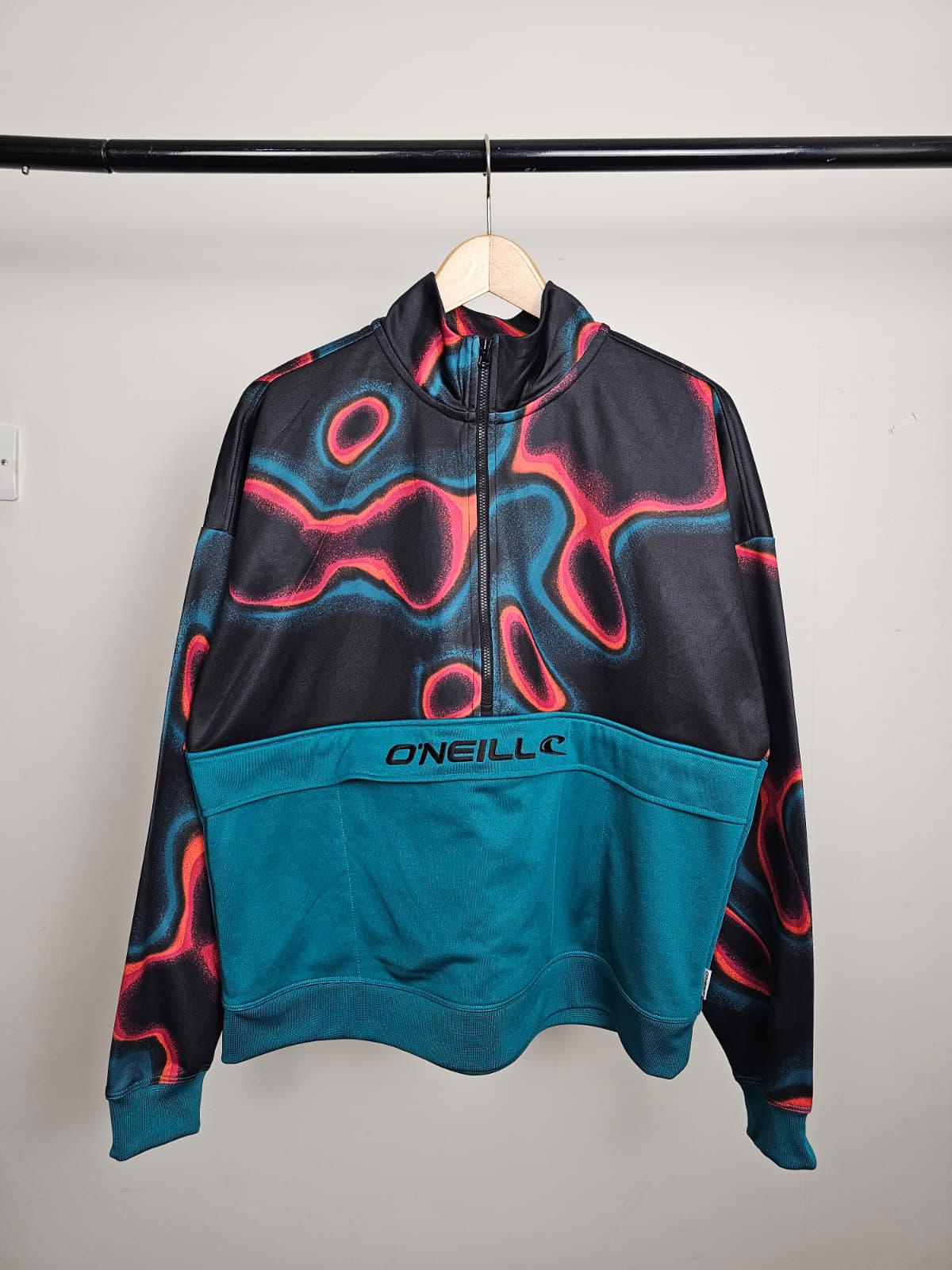 O'Neill Women's Funky 1/2 Zip Surf Wear Pullover Jumper - L/Large