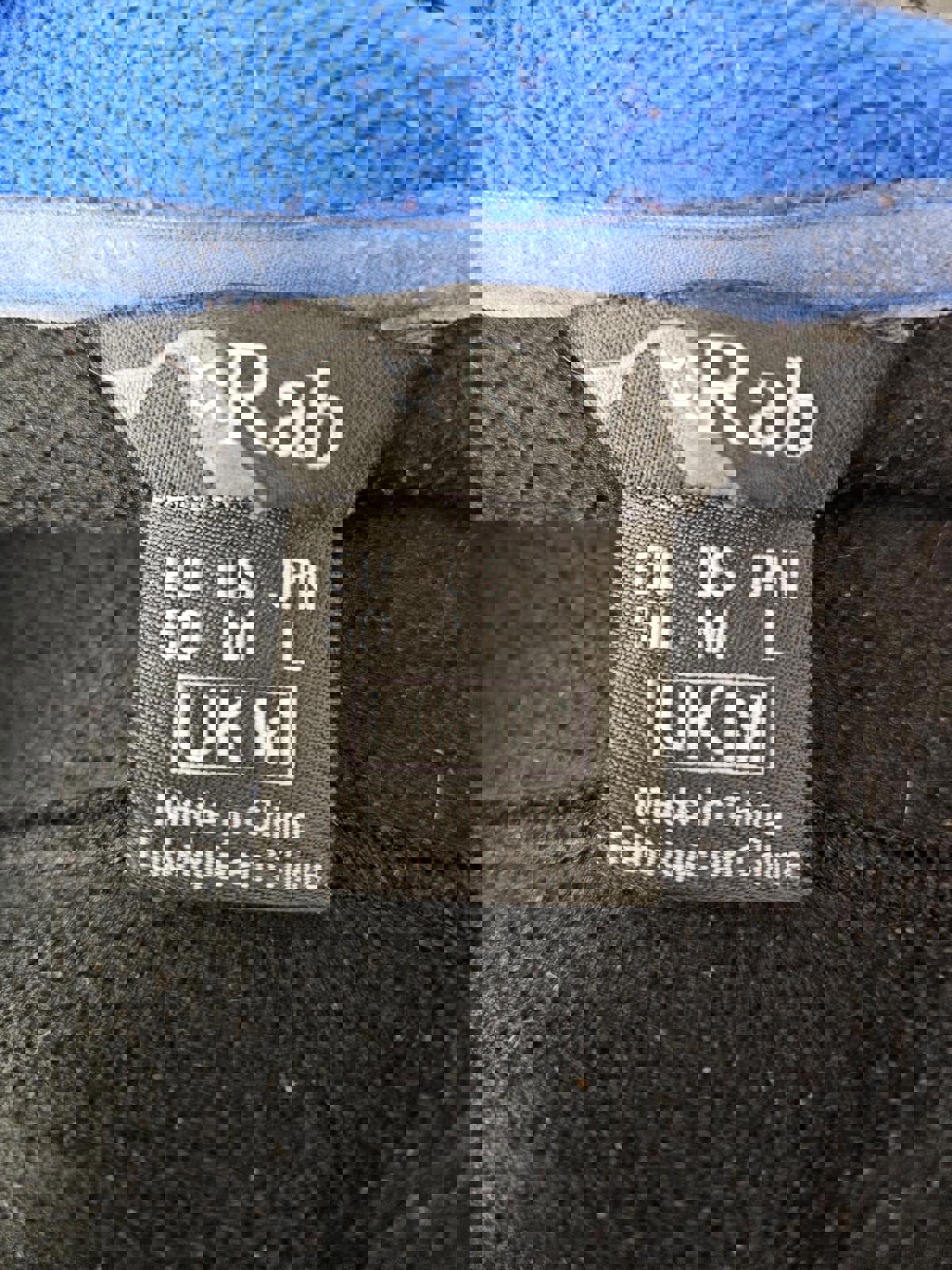 Rab Mens 1/2 Zip Pullover Fleece Polartec Jumper/Sweatshirt - M/Medium  Black