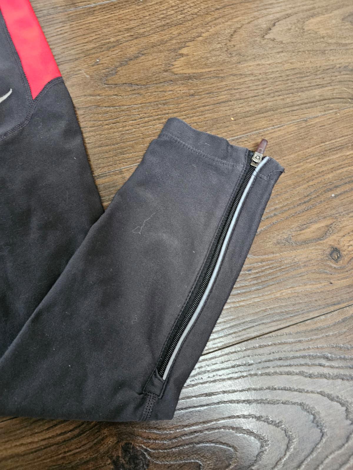 Nike Women's Dri-Fit Activewear Running Leggings/Tights - S/Small - Black/Red
