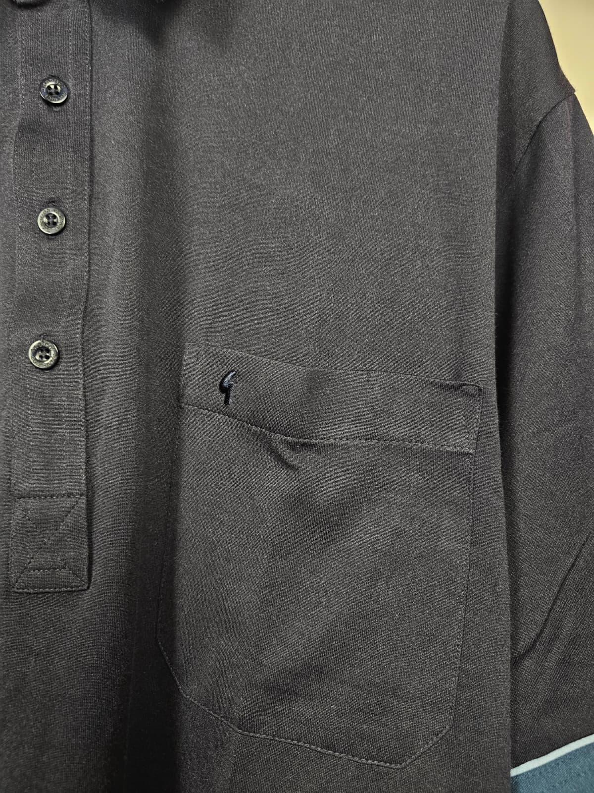 Gabicci Men's Y2K Embroidered Pocket Polo Shirt - XL/Extra Large - Navy