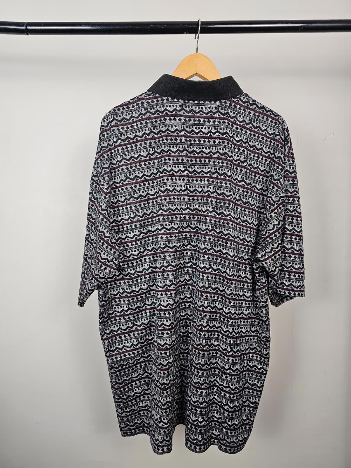 Slazenger Mens Vintage Geometric 100% Cotton Pattern Pocket Shirt - XL