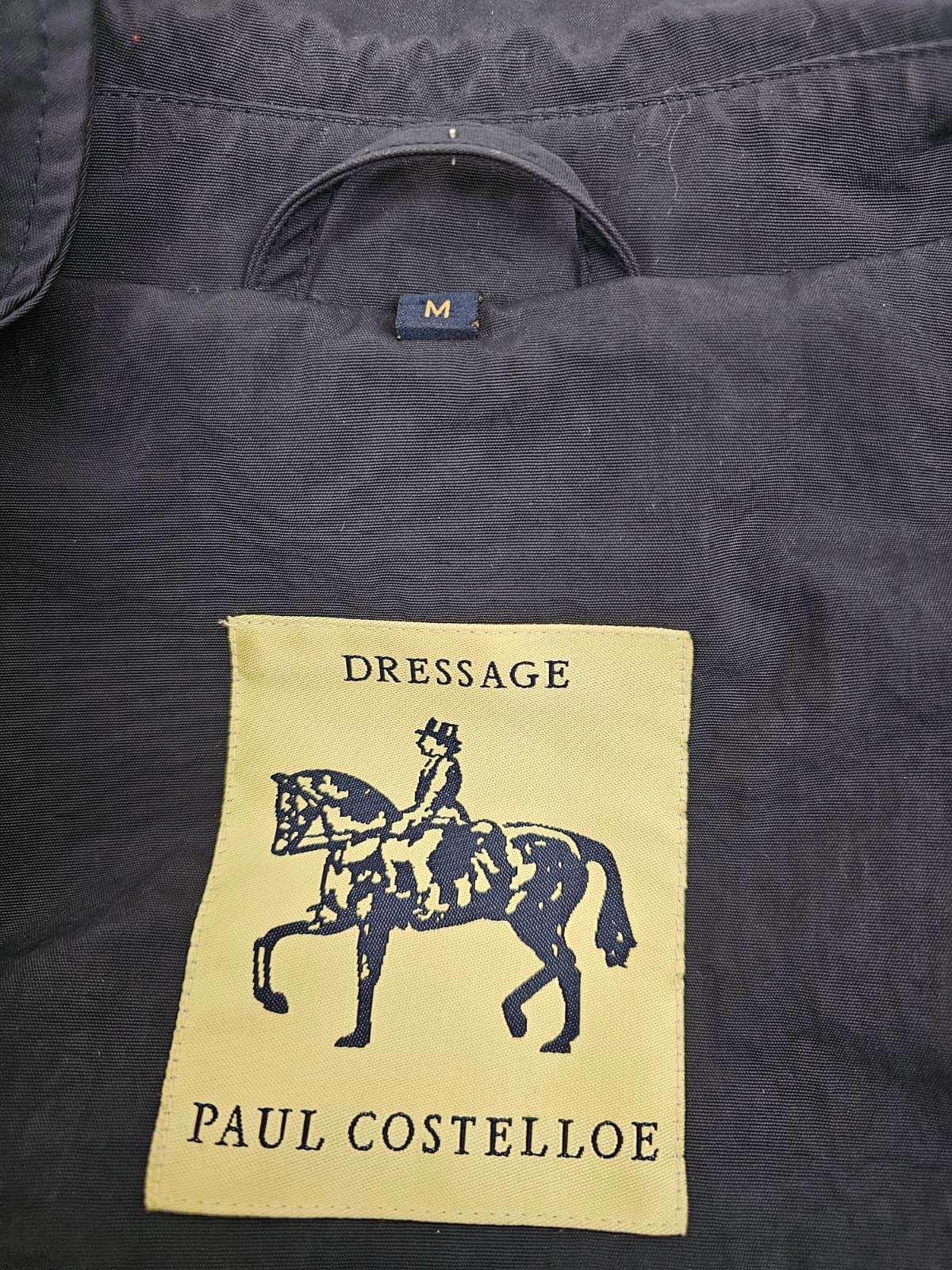 Paul Costelloe Dressage Equine Double Breasted Trench Coat Jacket - Navy - M