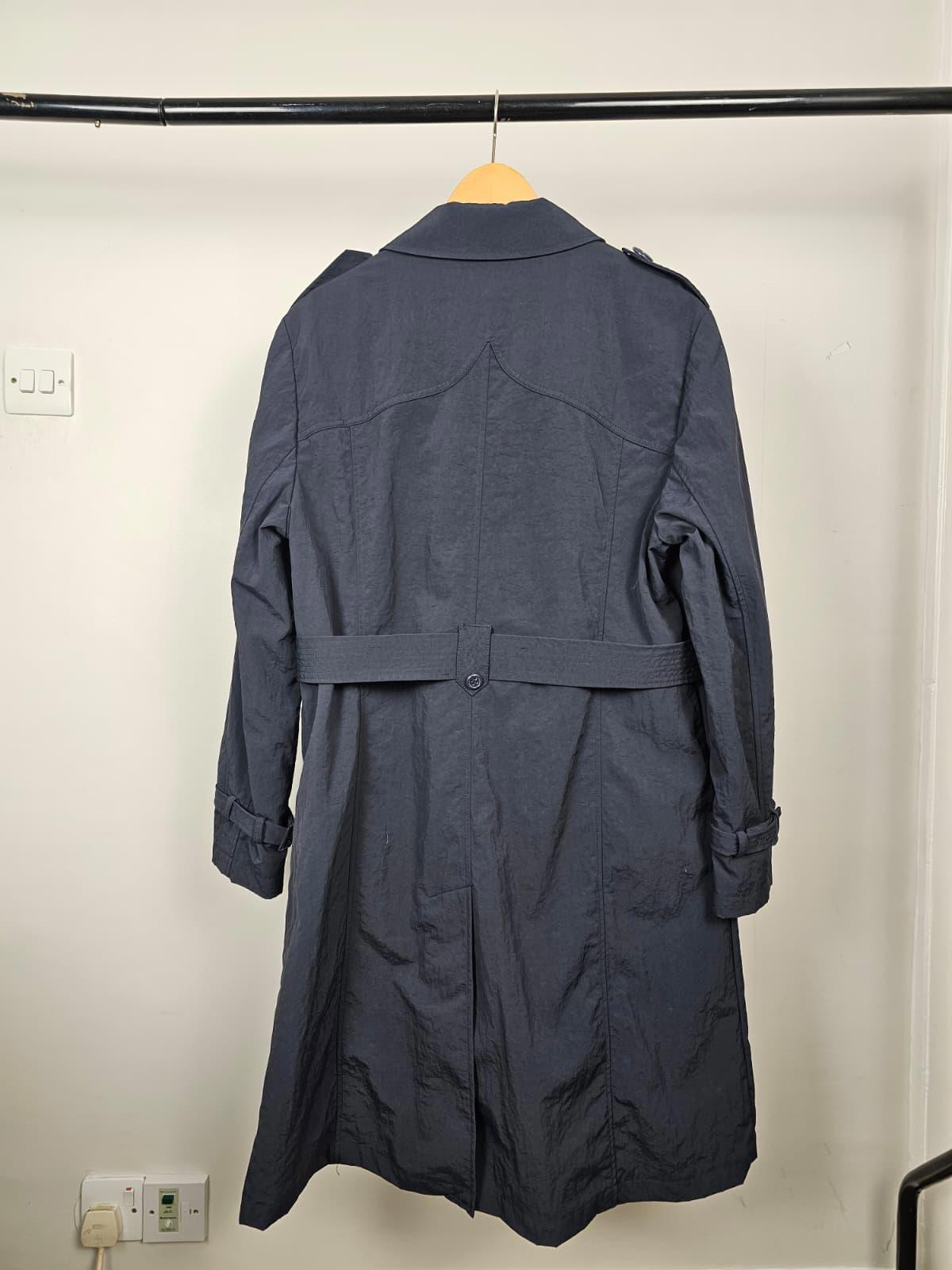 Paul Costelloe Dressage Equine Double Breasted Trench Coat Jacket - Navy - M
