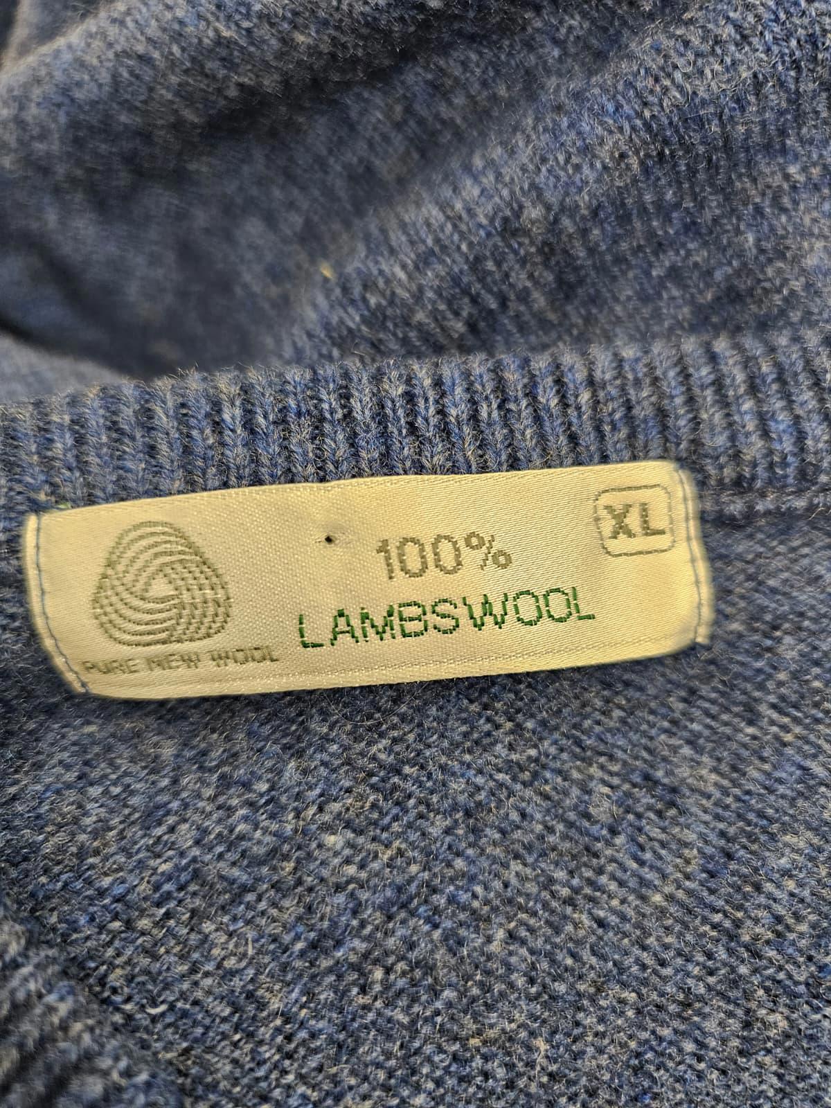 Woolmark Men's 100% Lambswool Pullover Knitted Jumper - XL/Extra Large