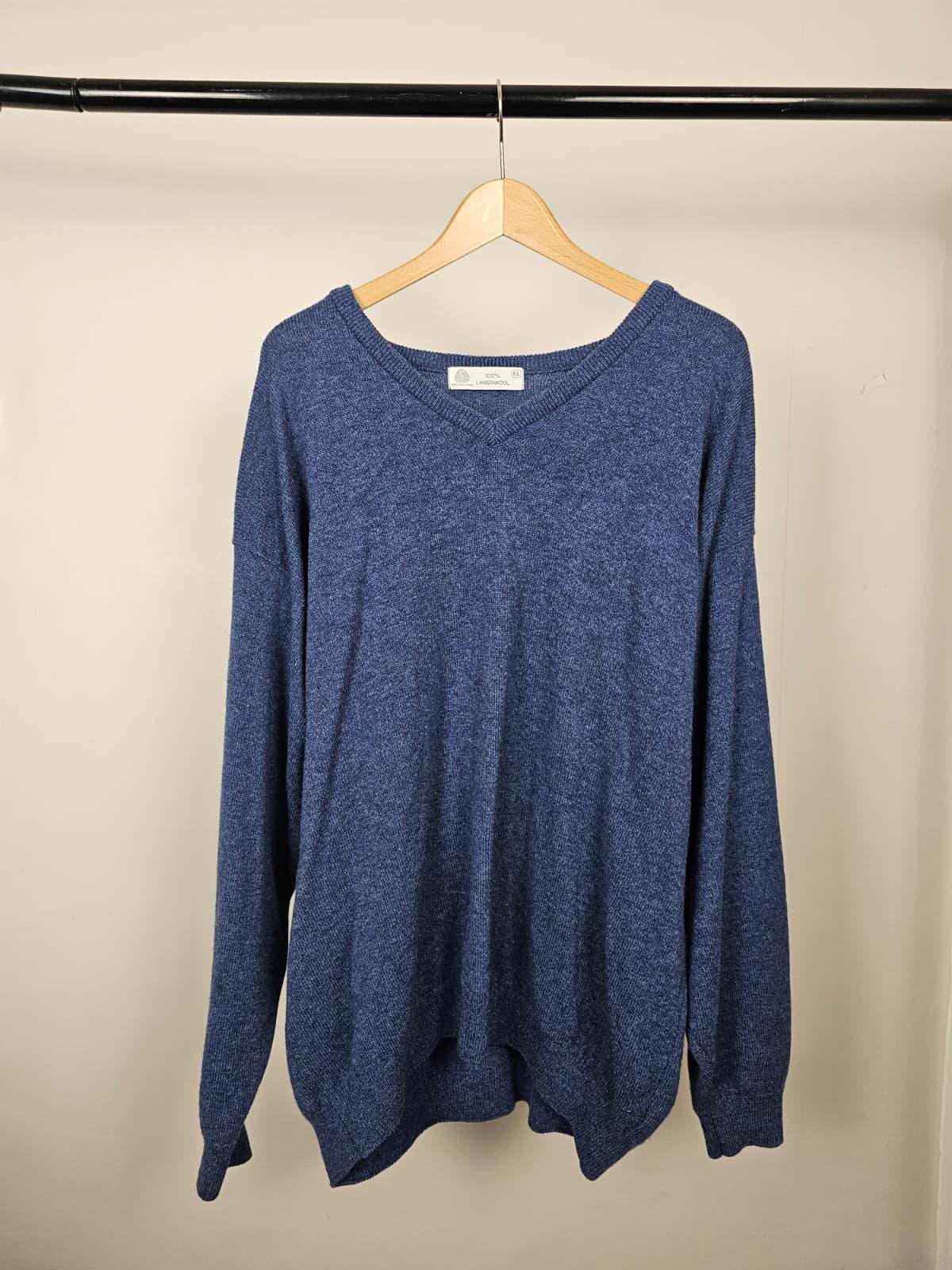 Woolmark Men's 100% Lambswool Pullover Knitted Jumper - XL/Extra Large