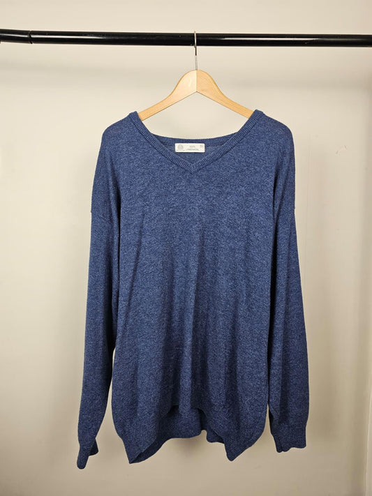 Woolmark Men's 100% Lambswool Pullover Knitted Jumper - XL/Extra Large