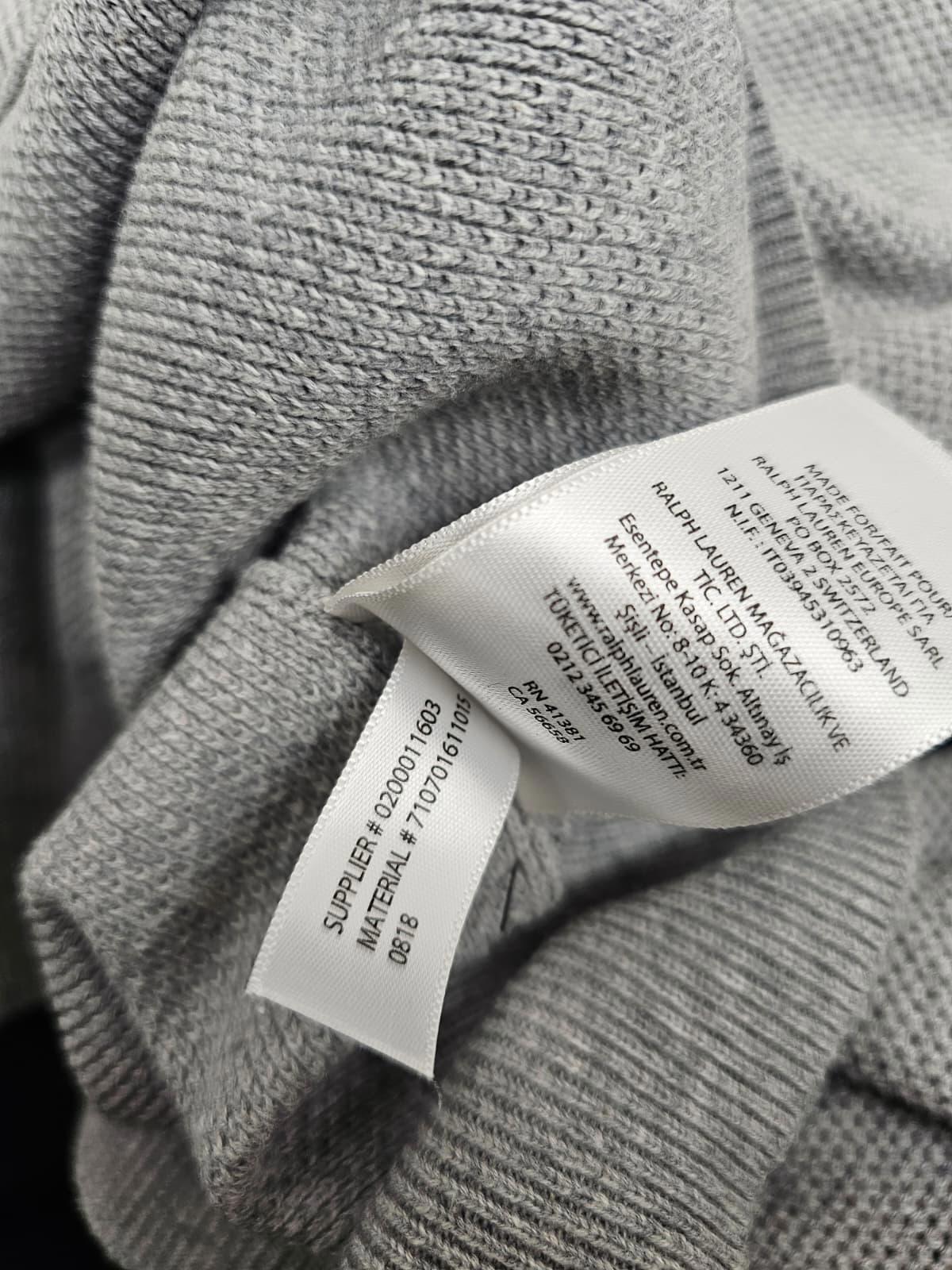 Ralph Lauren 1/4 Zip Plima Cotton Pullover Sweatshirt Jumper - XL/Extra Large