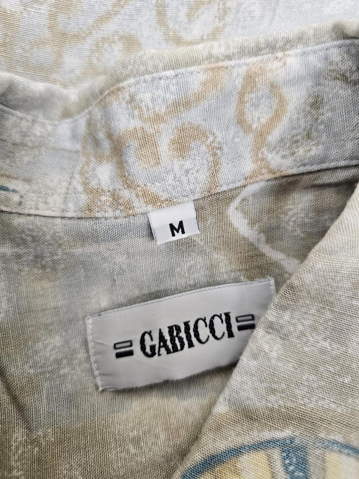 Gabicci Mens Vintage 90's Short Sleeve Button Up Pattern Casual Shirt - M/Medium