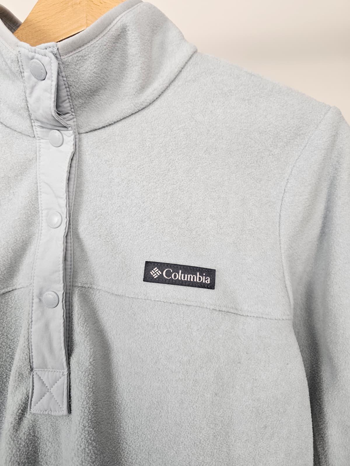 Columbia Womens Snap Button Pullover Fleece Pocket Jumper - M/Medium