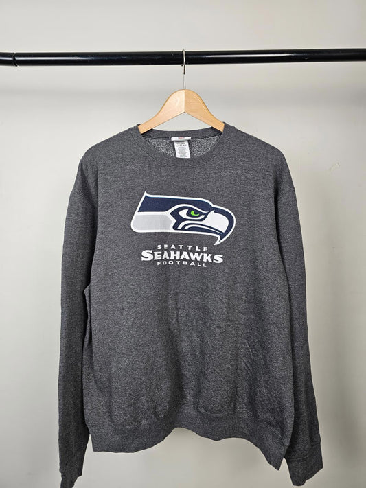 Seattle Seahawks USA NFL Football League Pullover Crew Neck Jumper -L/Large
