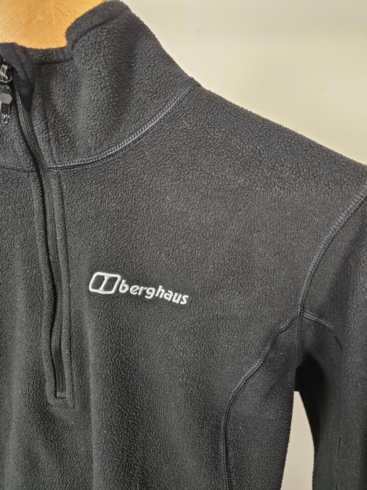 Berghaus Womens 1/4 Zip Pullover Mid Layer Casual Fleece Jumper - UK 12 - Black