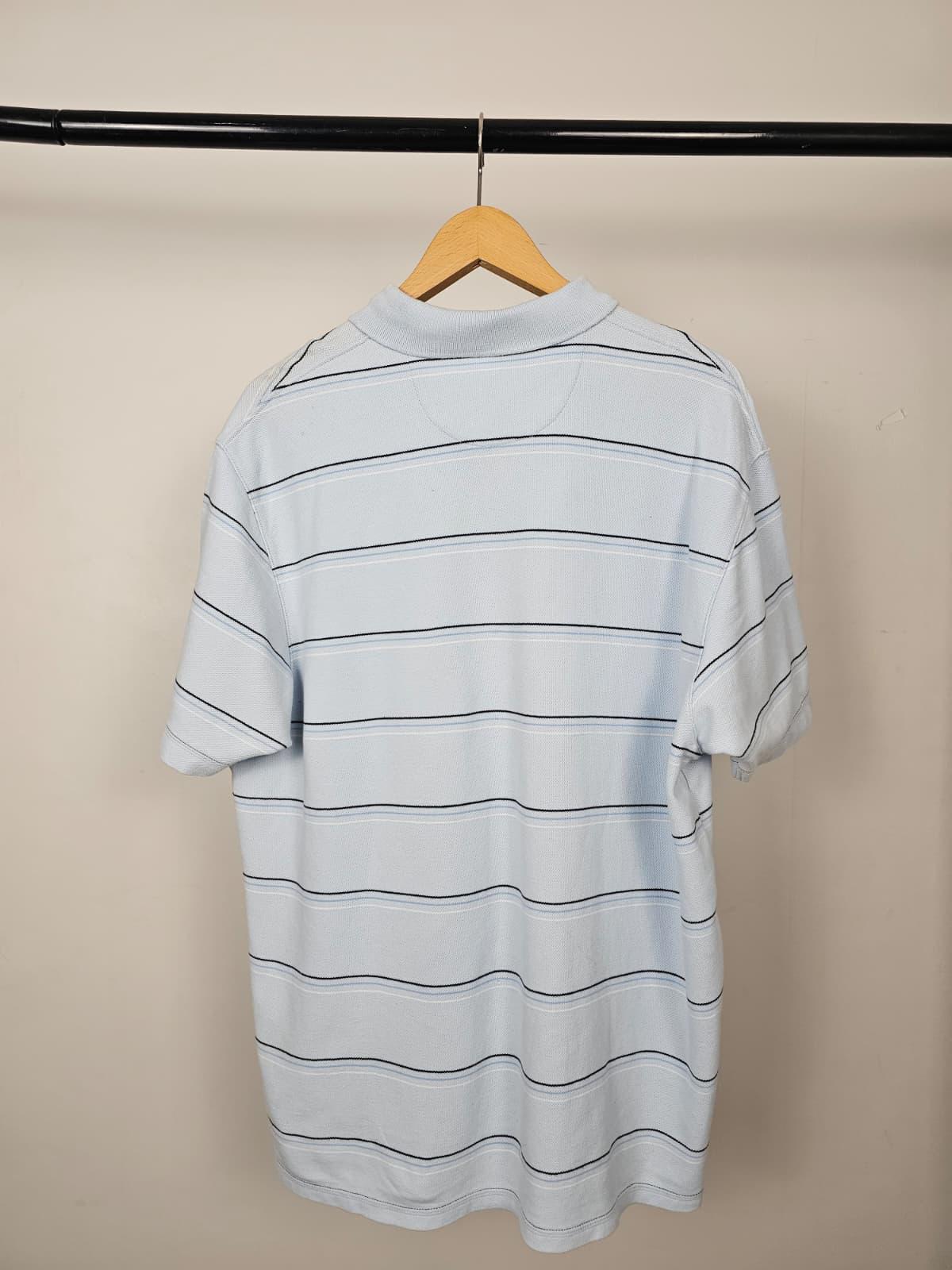 Rockport Men's Y2K 2000s Striped Short Sleeve Polo Shirt - XL/Extra Large