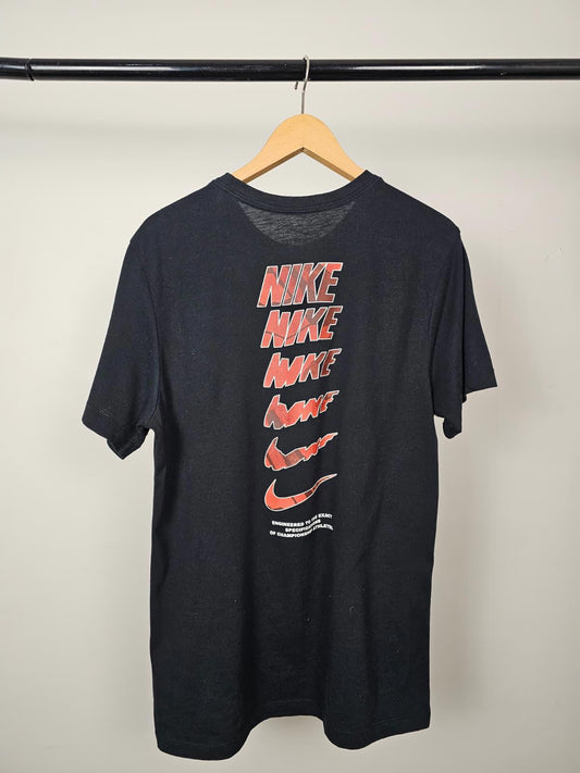 Nike Dri-Fit Mens Short Sleeve Multi Swoosh Top/T-Shirt - S/Small - Black
