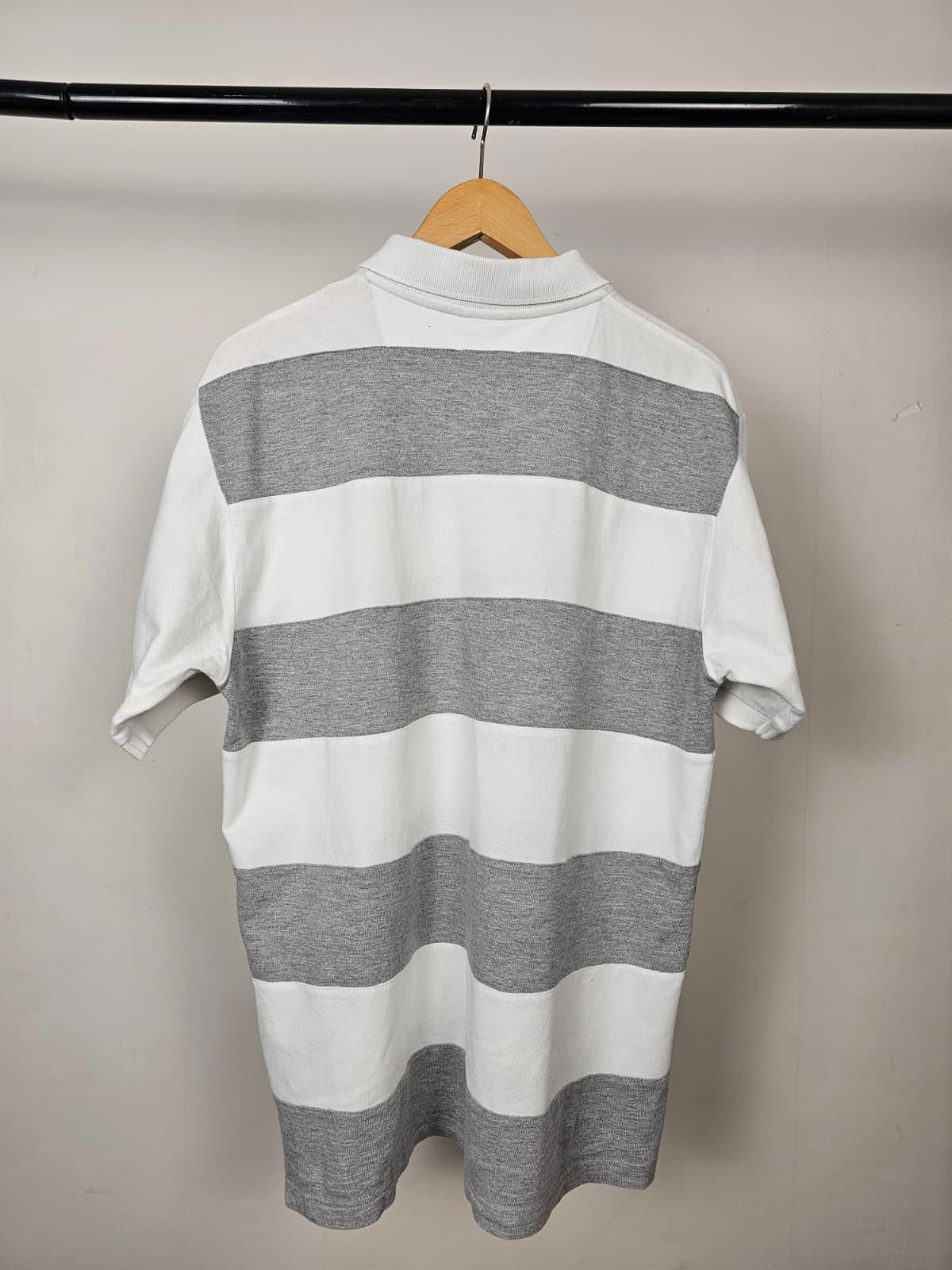 Umbro Mens Vintage Y2K 2000s Striped Short Sleeve Polo Shirt - L/Large