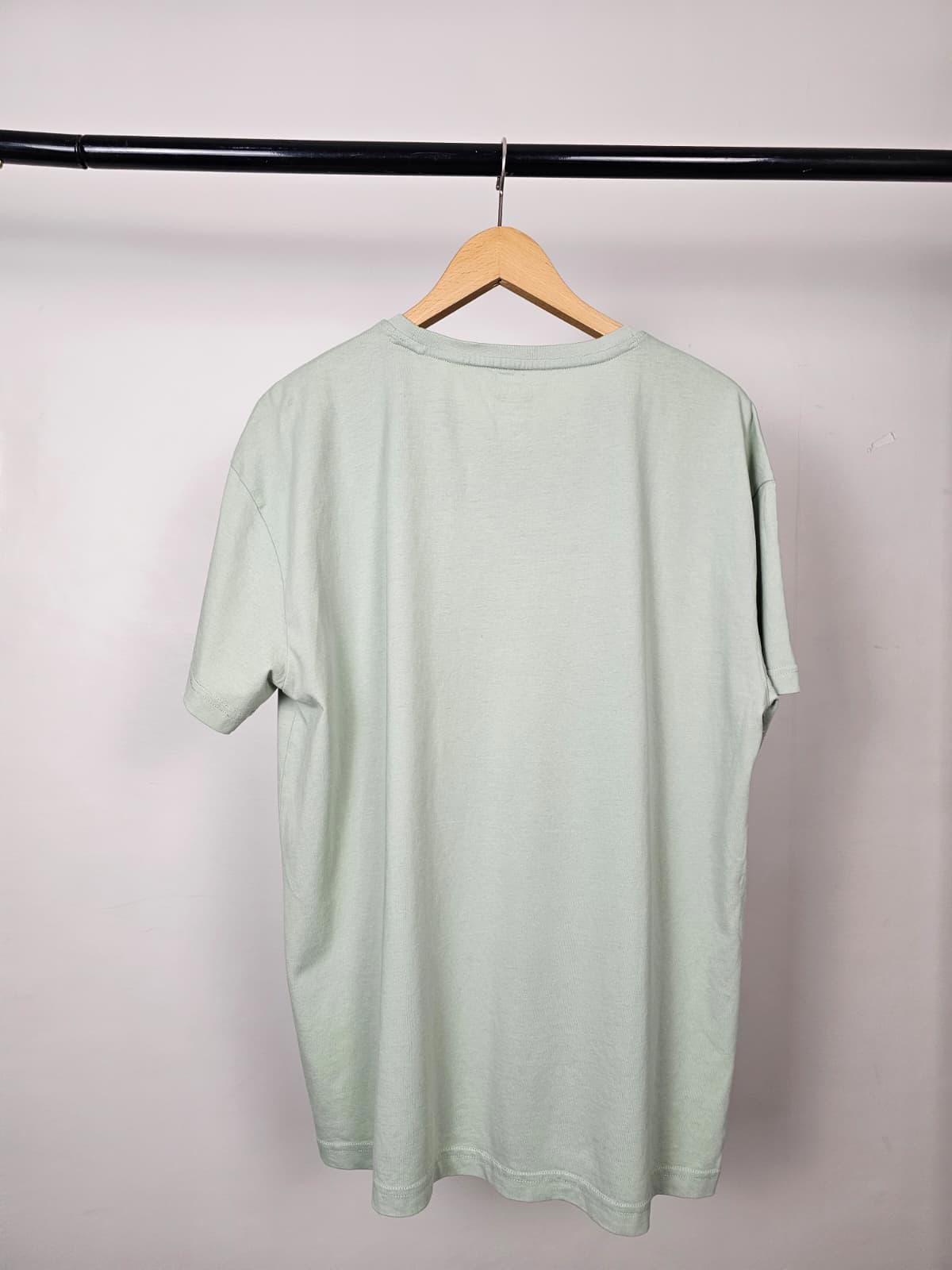 Animal Womens Short Sleeve Big Spellout Chest Print Top/T-Shirt - UK 14 - Sage