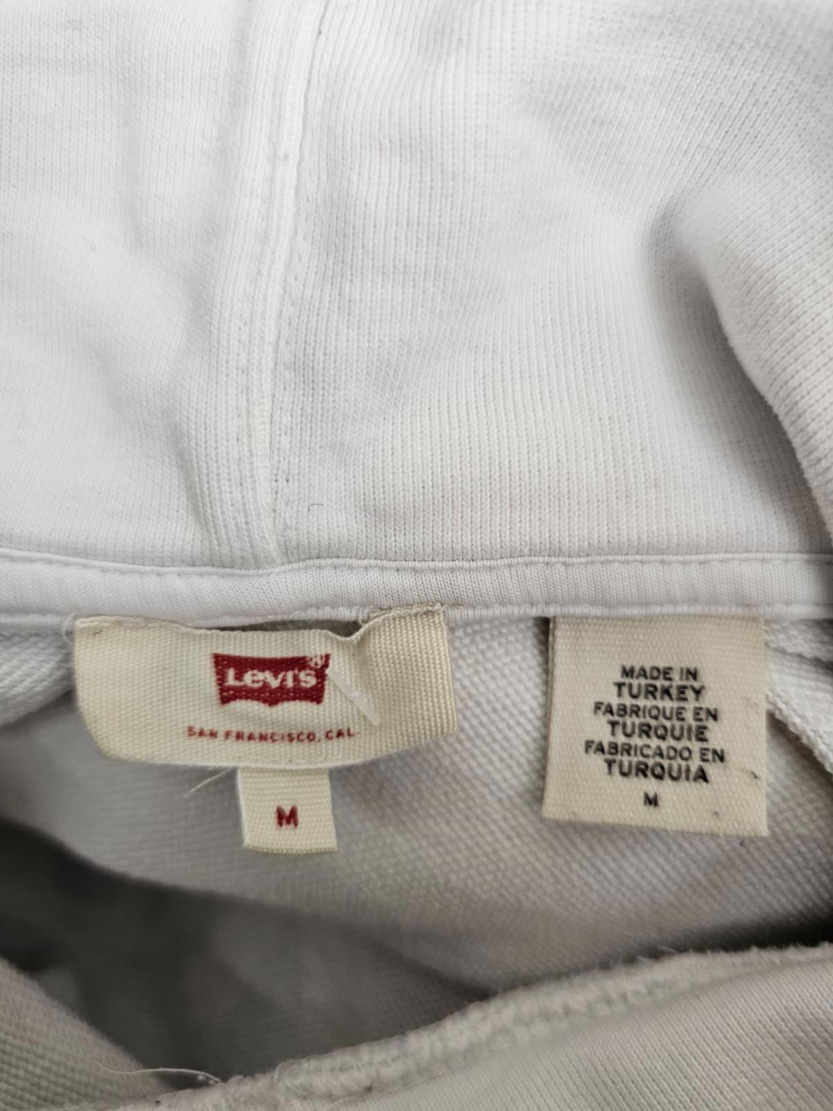Levi's Womens Big Spellout Chest Print Pullover Hoodie - M/Medium - White